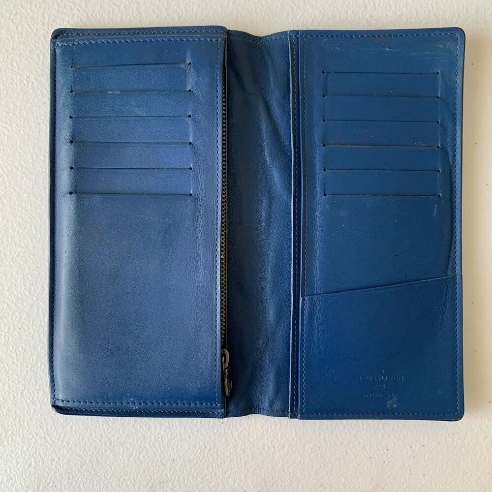 Louis Vuitton damier Blue leather brazza wallet CA0134 authentic with COA - Picture 5 of 8